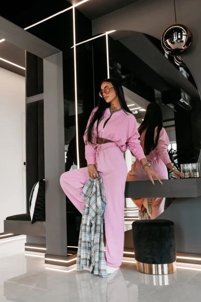 Komplet damski OLAVOGA VEIA 2026 róż - maWer Fashion