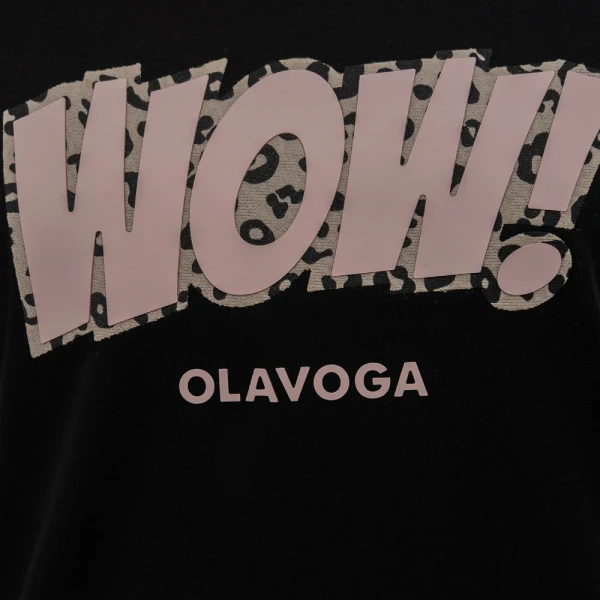 T-shirt damski OLAVOGA MARSH 2026 czarny - maWer Fashion