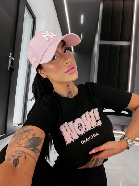 T-shirt damski OLAVOGA MARSH 2026 czarny - maWer Fashion