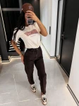 T-shirt damski OLAVOGA MARSH 2026 żółty - maWer Fashion