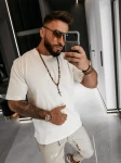 T-shirt męski OLAVOGA BARSON 2026 ecru - maWer Fashion