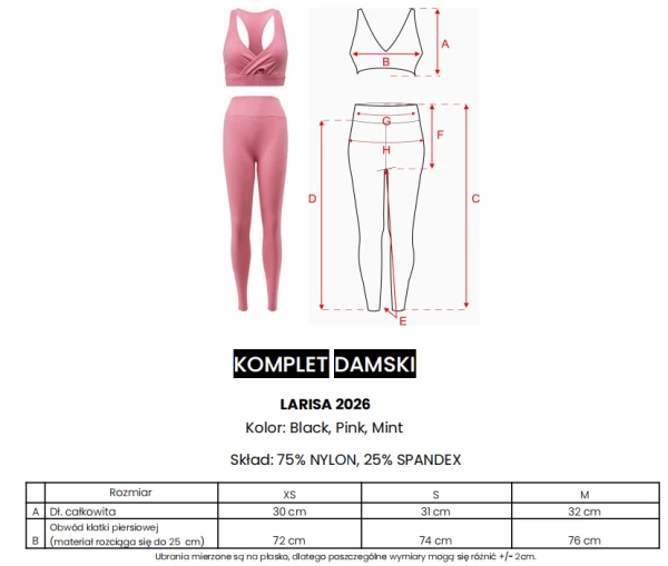 Komplet damski OLAVOGA LARISA 2026 czarny - maWer Fashion