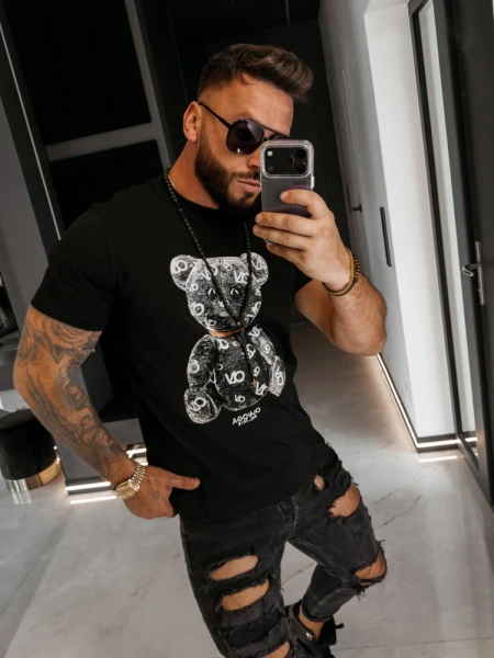 T-shirt męski OLAVOGA TADY 2026 czarny - maWer Fashion