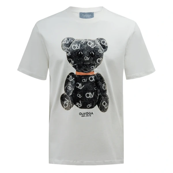 T-shirt męski OLAVOGA TADY 2026 ecru - maWer Fashion