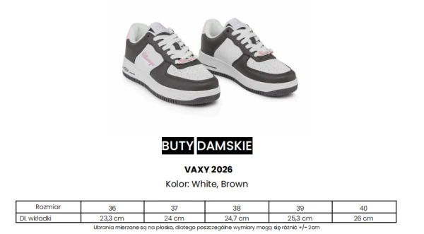 Buty damskie sneakersy OLAVOGA VAXY 2026 brązowe - maWer Fashion