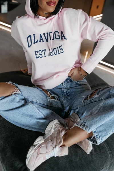 Bluza damska OLAVOGA KIRION 2026 pudrowy róż  - maWer Fashion