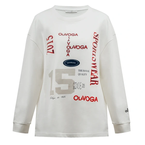 Bluza damska OLAVOGA APARE 2026 ecru - maWer Fashion