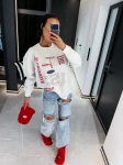 Bluza damska OLAVOGA APARE 2026 szara - maWer Fashion