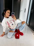 Bluza damska OLAVOGA APARE 2026 szara - maWer Fashion