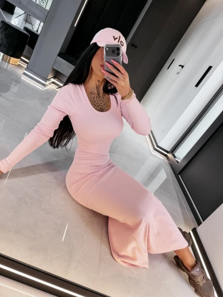 Sukienka OLAVOGA PISA 2026 różowa - mawer Fashion