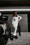 Sukienka OLAVOGA PISA 2026 szara - mawer Fashion