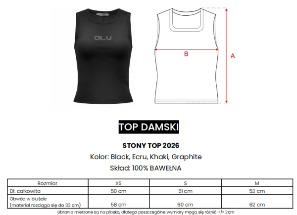 Top damski OLAVOGA STONY TOP 2026 khaki - maWer Fashion