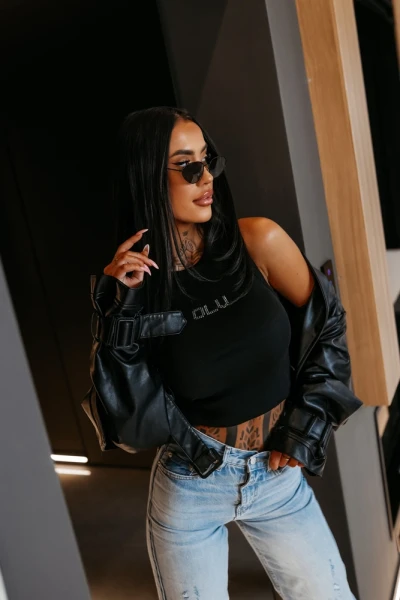 Top damski OLAVOGA STONY TOP 2026 czarny - maWer Fashion