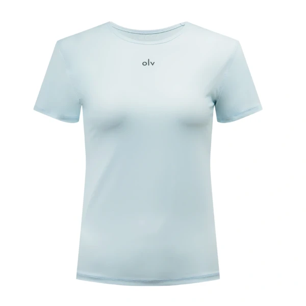 T-shirt damski OLAVOGA BASTU 2026 jasny miętowy - maWer Fashion