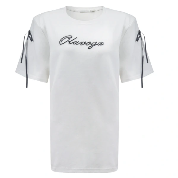 T-shirt damski OLAVOGA AVELYNE 2026 biały - maWer Fashion