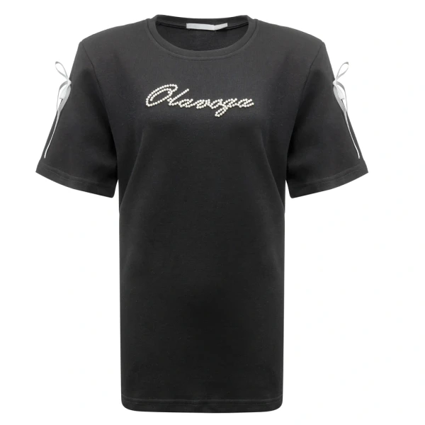 T-shirt damski OLAVOGA AVELYNE 2026 czarny - maWer Fashion