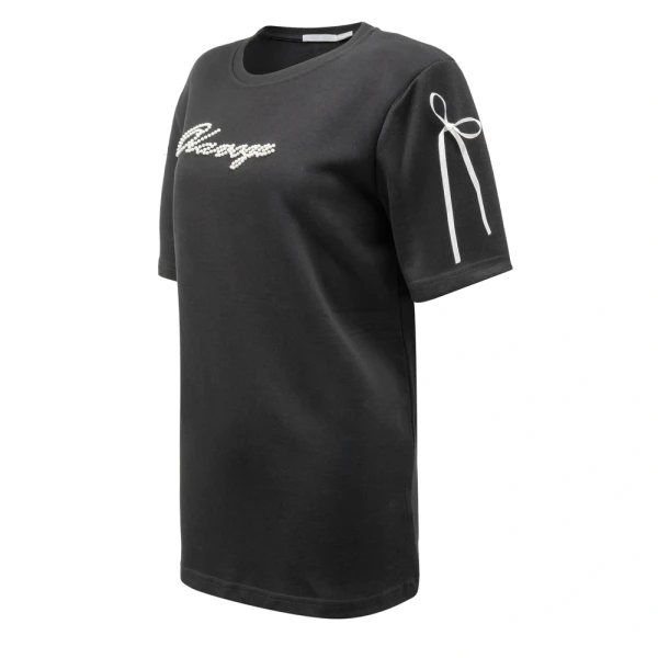 T-shirt damski OLAVOGA AVELYNE 2026 czarny - maWer Fashion