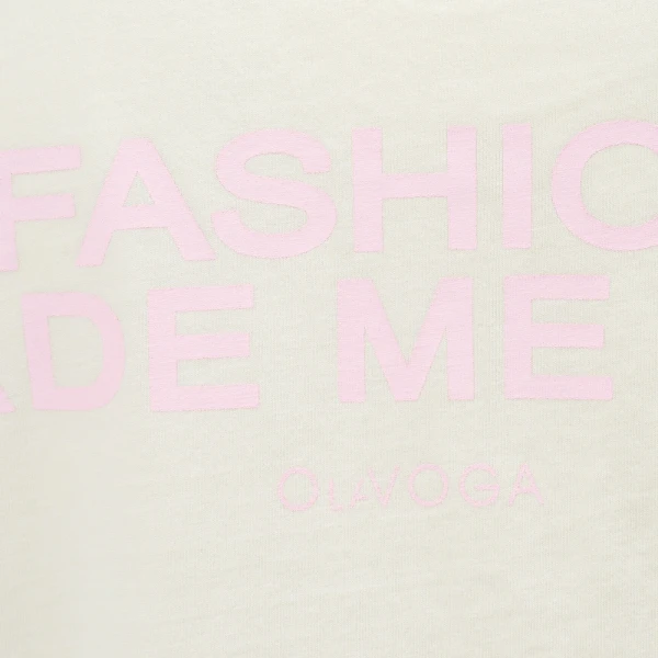 T-shirt damski OLAVOGA ENORAI 2026 ecru - maWer Fashion