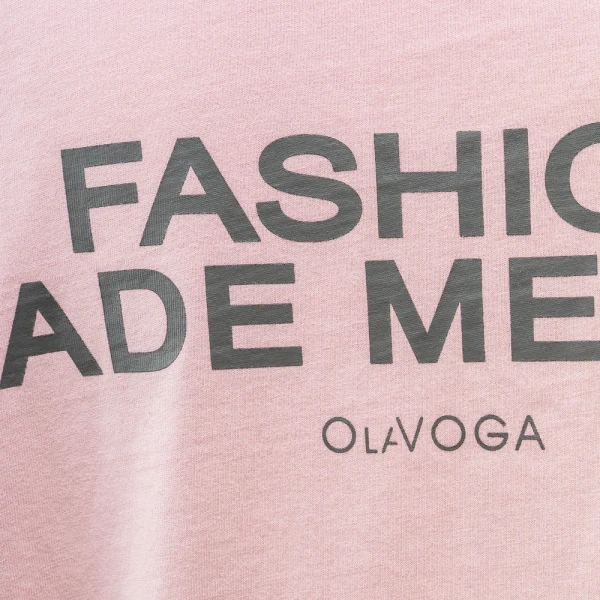 T-shirt damski OLAVOGA ENORAI 2026 róż - maWer Fashion