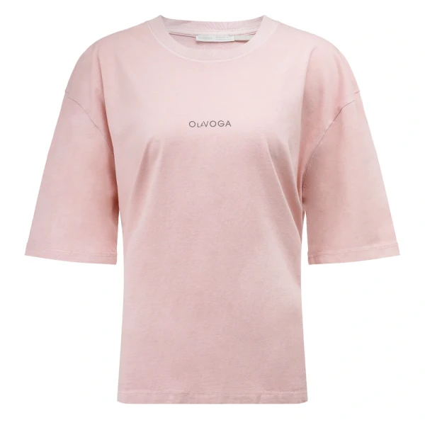 T-shirt damski OLAVOGA ENORAI 2026 róż - maWer Fashion