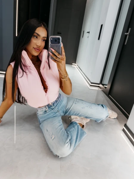 Kamizelka damska OLAVOGA AMITY 2026 pudrowy róż - maWer Fashion