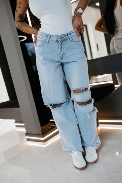 Spodnie damskie jeansy OLAVOGA SUSULU 2026 sky blue