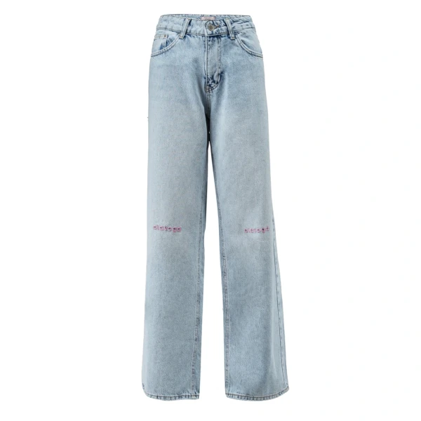 Spodnie damskie jeansy OLAVOGA DISTRY 2026 niebieskie - maWer Fashion