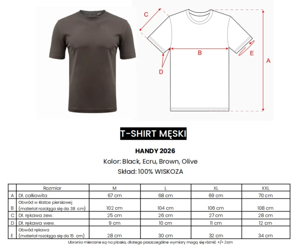 T-shirt męski OLAVOGA HANDY 2026 oliwkowy - maWer Fashion