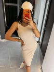 Sukienka OLAVOGA SALEM 2026 beż - maWer Fashion