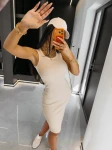 Sukienka OLAVOGA SALEM 2026 beż - maWer Fashion