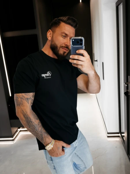 T-shirt męski OLAVOGA BREEZER 2026 czarny - maWer Fashion