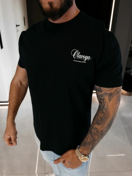 T-shirt męski OLAVOGA BREEZER 2026 czarny - maWer Fashion