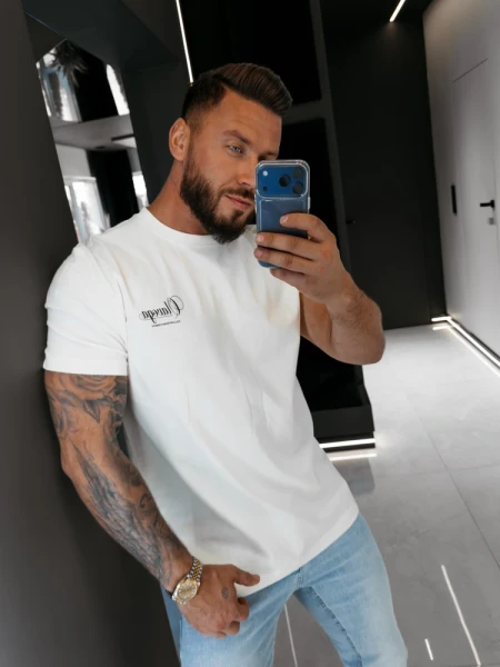 T-shirt męski OLAVOGA BREEZER 2026 ecru - maWer Fashion