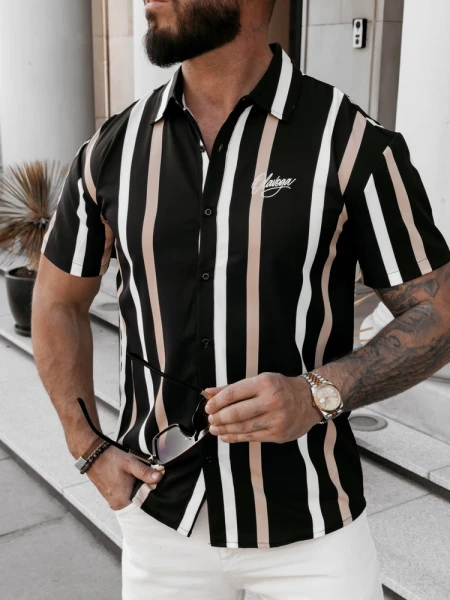 T-shirt męski OLAVOGA MIUS 2026 czarny - maWer Fashion