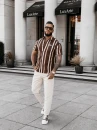 Koszula męska OLAVOGA MIUS 2026 brązowa - maWer Fashion