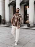 Koszula męska OLAVOGA MIUS 2026 brązowa - maWer Fashion