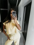 Komplet damski OLAVOGA LENCI 2026 jasny beż - maWer Fashion