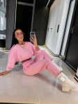 Komplet damski OLAVOGA TRIPSY 2026 róż - maWer Fashion