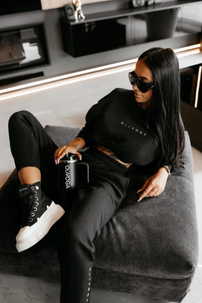 Komplet damski OLAVOGA TRIPSY 2026 czarny - maWer Fashion