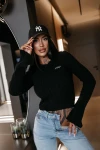 Sweter damski OLAVOGA ZIRRA 2026 czarny - maWer Fashion