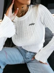 Sweter damski OLAVOGA ZIRRA 2026 ecru - maWer Fashion
