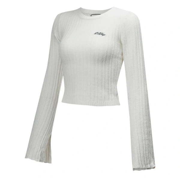 Sweter damski OLAVOGA ZIRRA 2026 ecru - maWer Fashion