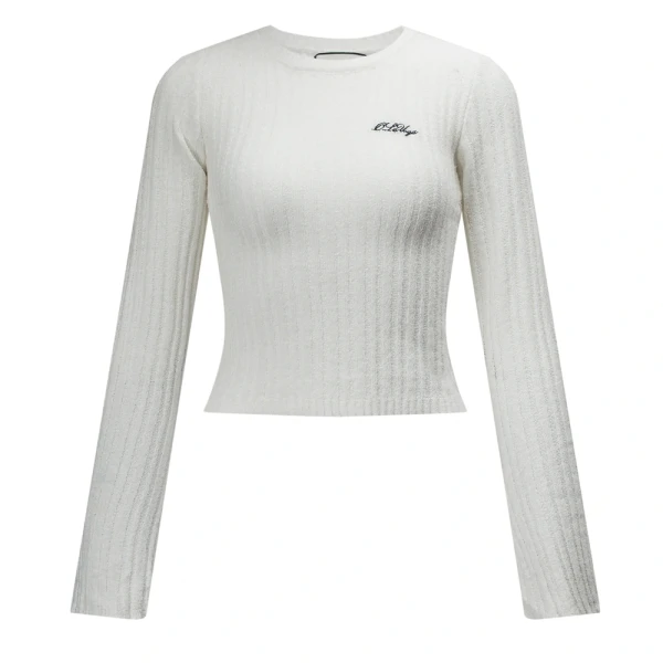 Sweter damski OLAVOGA ZIRRA 2026 ecru - maWer Fashion