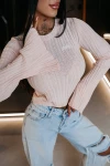 Sweter damski OLAVOGA ZIRRA 2026 pudrowy róż - maWer Fashion