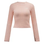 Sweter damski OLAVOGA ZIRRA 2026 pudrowy róż - maWer Fashion
