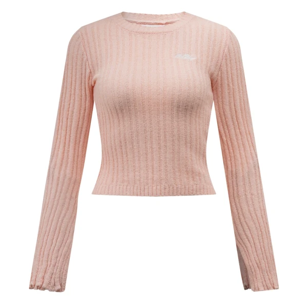 Sweter damski OLAVOGA ZIRRA 2026 pudrowy róż - maWer Fashion