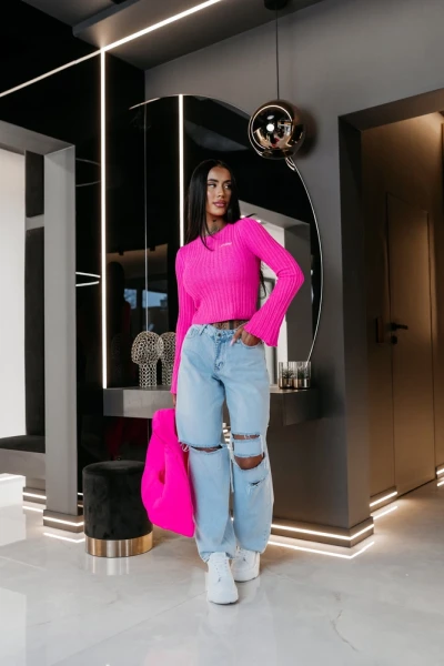 Sweter damski OLAVOGA ZIRRA 2026 amarant - maWer Fashion