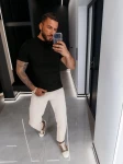 T-shirt męski OLAVOGA HANDY 2026 czarny - maWer Fashion