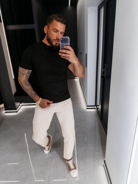 T-shirt męski OLAVOGA HANDY 2026 czarny - maWer Fashion