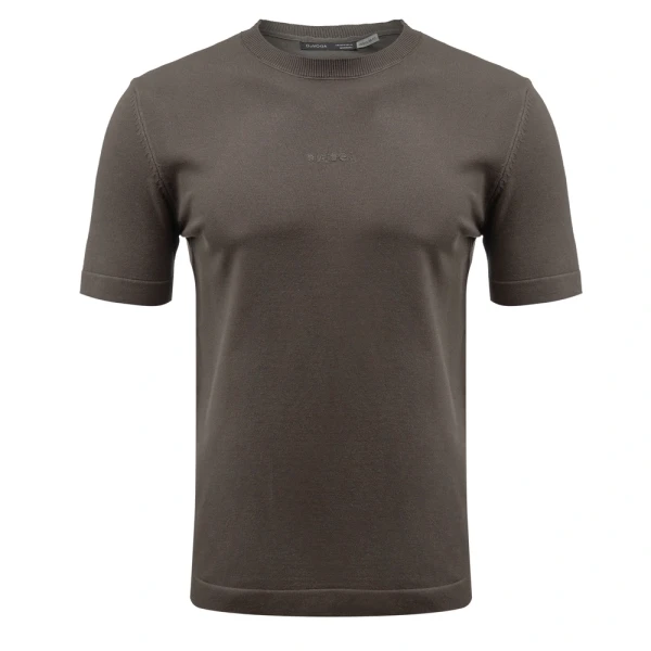 T-shirt męski OLAVOGA HANDY 2026 brązowy - maWer Fashion